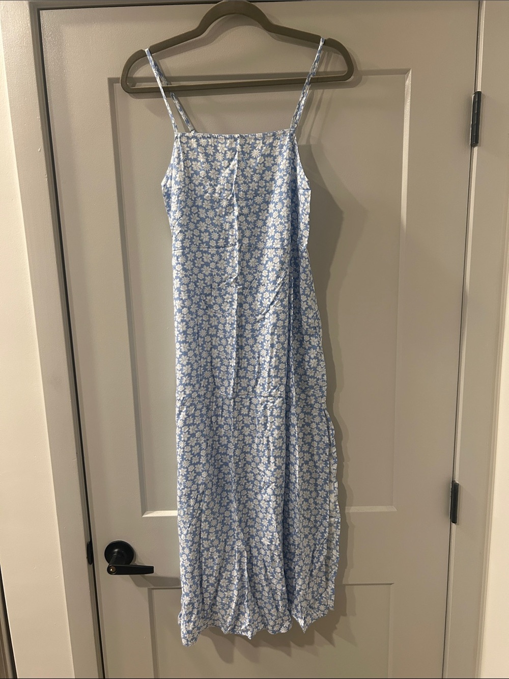 Billabong Light Blue and White Floral Maxi Dress - Size S